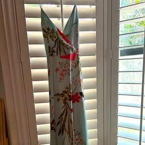 Lulus Still the One Sage Green Floral Print Satin Maxi Dress